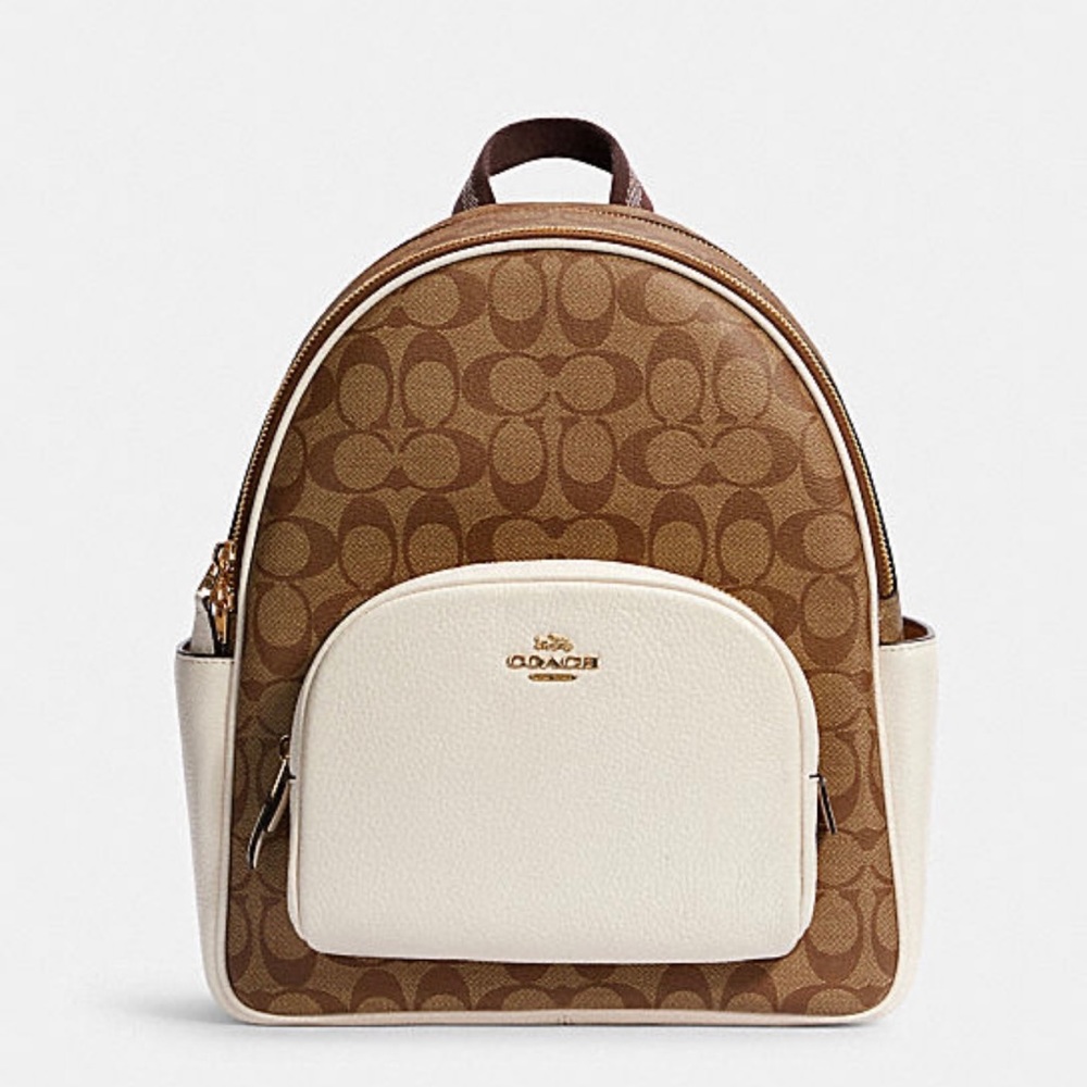 Authentic Coach court backpack signature canvas